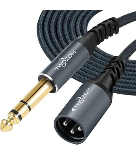 XMSJSIY XLR Speaker Kabel, Speaker Bare Draad naar Plug Vergulde XLR 3 Pin Mannelijke Connector Vervanging Audio Kabel Open End voor DJ/PA Versterker Subwoofer Mixer (Mannelijke 2M
