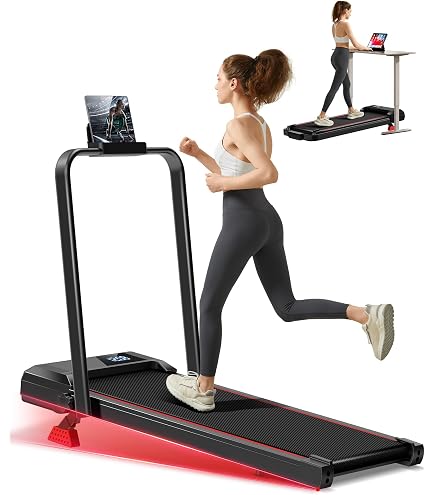 Tapis De Course Pliable 4-en-1 – Marche, Course, Pente 9% – Silencieux, Moteur 2,5 CV, Charge 140 Kg – Pour Maison - 4