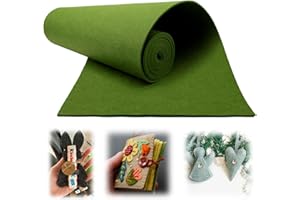 Mbsomnus Filz Meterware 30 cm×300 cm×3 mm Filzstoff Meterware Grün Filzmatte Polyester Filzrolle 3 mm dick Filzmatten zum Zuschneiden für DIY Patchwork Filzunterlage Taschenfilz Nähen Stickfilz
