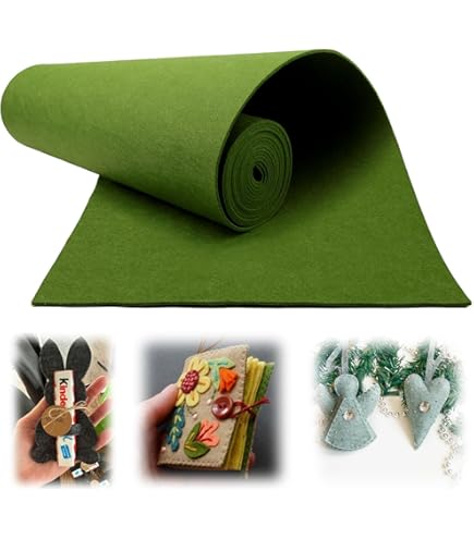 Yuragim Rouleau De Feutre, Vendu Au Mu00e8tre, 30 Cm X 250 Cm X 3 Mm, Pour Bricolage, Du00e9coration, Sac De Rangement, Sous-couche En Feutre, Patchwork