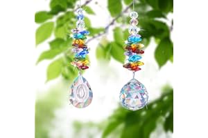 SEASBOES 2 acchiappasole di cristallo arcobaleno, sfera di cristallo di vetro, decorazione scacciapensieri arcobaleno Maker, cristallo multicolore prisma giardino cristalli da appendere
