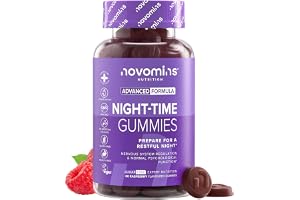 Night Time Gummies Med Magnesium, L-Teanin, 60 Gummies, Veganska, Novomins