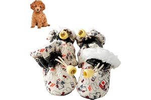 4PCS Dog Shoes for Shih Tzu, Labrador Adult, and Golden Retriever, Non-Slip Pet Boots for All Seasons, Water-Resistant Dog Footwear for Outdoor Activities