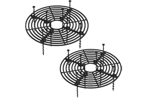 ENLACE Kratka na doniczki, kratka ochronna na rośliny, czarna, do 30 cm średnicy, chroni ziemię przed zwierzętami i dziećmi, ochrona doniczek, kotów, 2 sztuki