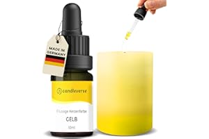 Candleverse Premium Liquid Candle Colour, Yellow, Highly Concentrated Colour for DIY Candle Making, 10 ml Bottle