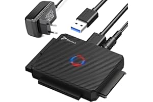 Reagle Adapter USB 3.2 do SATA/IDE z LED, obsługa 16 TB, Plug & Play dla Windows/Mac OS, transfer 5 Gb/s, zasilacz 12 V 3 A, Hot-Swapping, włącznik/wyłącznik
