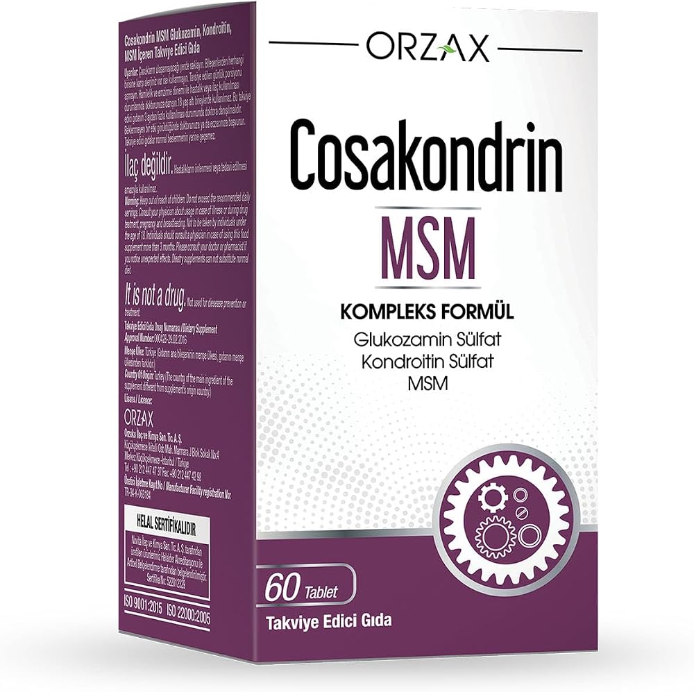 Orzax Cosakondrin Msm 60 Tablet