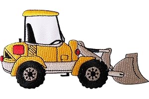 ELLU Écusson brodé à thermocoller ou à coudre - Motif tracteur de camion - Pour veste, t-shirt, sac