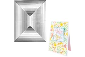 Irikdescia® Stanzschablone Rechtecke, Rectangles Cutting Dies, Schablonen Papier Basteln für Weihnachtskarte, DIY Scrapbooking, Fotoalbum Dekoration, Karte, Geschenk, Dankeskarten
