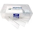 50PCS Blank Microscope Slides & 100PCS Square Cover Glass（22mm*22mm） (7105 Frosted)