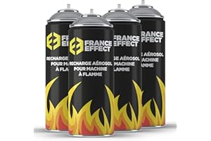 France Effect 4 Recharges Flamme Dragon Effect & Dragon Tower III - 400ml Recharge pour projecteur de flammes - Flammes puissantes et sans résidus
