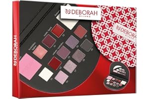 Deborah Milano - Trousse Set Regalo Donna Make Up Beauty Gift n.1 Mini Toni Freddi, Include Palette di Ombretti, Gloss, Rossetti e Polveri Viso dai diversi Finish e Colori, in Carta FSC