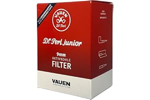 Vauen Junior aktiverat filter stor – 9 mm-Ju-Max 180er-Vauen, kol, röd, 10 x 8 x 5 cm
