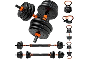 Dumbbell Weights Set 20KG/30KG,CANMALCHI Barbell Set With Connecting Rod,Adjustable Lifting Training Set for Workout Traning,Perfect for Man/Women Bodybuilding