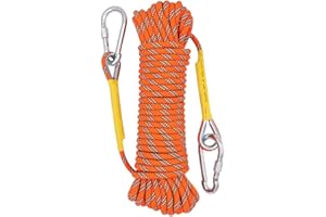 X XBEN Multi-use 8mm 10m/20m/30m/50m/70m Outdoor Rope Home Emergency Escape Rope, Multifunctional Cord Safety Rope for Magnetic Fishing Hiking Caving Camping Rescue Tree Climbing