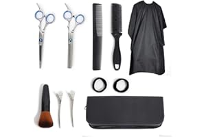 Signstek Haarschere, Scheren-Sets, Premium Scharfe Friseurscheren, Friseurscheren aus Edelstahl zum Ausdünnen und Strukturieren, Modellieren Professionelle Friseur-Set