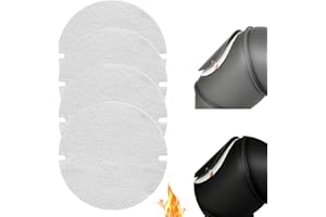 Beekeg 4 guarnizioni Flam (guarnizione per tubo del forno), guarnizione piatta, guarnizioni per valvole del tubo del forno, resistente al calore fino a 1400°C, guarnizione per tubi da ritagliare,