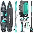 Bluefin SUP Inflatable Stand Up Paddle Board | 6” Thick | Kayak Conversion Kit | All Accessories | Multiple sizes: Kids, 10’8, 12’, 15' (Carbon 10'8")…