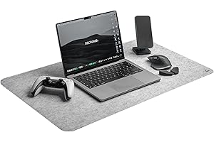 DELTAHUB - Sous-main de bureau minimaliste en feutre, anti-rayure, antidérapant, facile à nettoyer, glisse facile, durable, design élégant, confortable, résistant, sous-main, PC, Mac, ordinateur