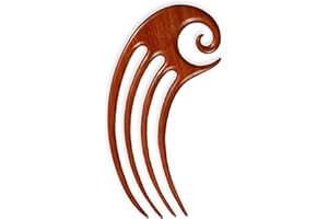 CAHAYA PERMAI ISLAND PIERCINGS Haarnadel Haargabel Handarbeit aus Holz Maori Koru Spirale HN322