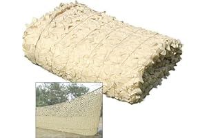 SONAKIA Rete Mimetica, Camouflage Net Crema Solare Beige, per Militari, Caccia, Campeggio All'aperto, Rete Ombreggiante in Telo Oxford 210d, Rete Mimetica Rinforzata 1,5/3/4/6/7m,7x10m(26.2 * 32.8ft)
