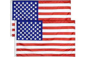 BRELET 2 Piezas 90 x 150 cm Bandera de Estados Unidos Grande con Anillos Duraderos.Bandera Estadounidense para el Festival de Fútbol Decoración de Interiores.Bandera Americana/American Flag