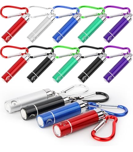 9-Led Zaklamp 12-Pack Mini Zaklamp Met Sleutelkoord, Batterijen Niet Inbegrepen Handheld Diverse Kleuren Kleine Zaklampen Voor Kinderen Camping Lezen