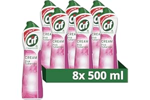 Cif Pink Tuberose Cream Cleaner, 500 ml, (Pack of 8)