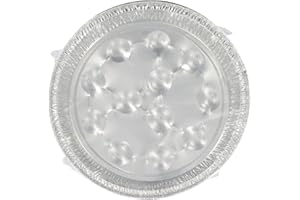 Fackelmann 2433350 Lot de 10 Plats à escargots en alu, Plat pour escargots, Aluminium, Argenté, 17,5 x 17,5 x 2,2 cm