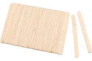 ANTETOK 4.5 Inch Wooden Lolly Sticks for Craft, 500pcs Premium Lollipop Sticks Popsicle Sticks Bulk Craft Sticks for Mixing，Waxing，Handmade