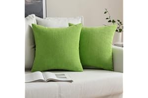 MIULEE 2er Set Kissenbezüge Dekokissen Körnig Dekorativ Kissenbezug Kissenhülle Sofakissen Deko Bezug Weich Zierkissen Kissen für Wohnzimmer Schlafzimmer 40x40cm Apfelgrün