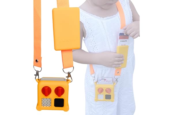 KALYCASE Coque Protection Compatible YOTO Mini - Housse en Silicone + Pochette Porte Carte + Bandouliere (Jaune)