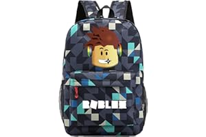 PYTRARTY Mochila Robllox, Mochila escolar Rob-lox, Robllox school bag de gran capacidad, mochilas escolar Rob-lox, mochilas anime