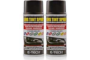 E-TECH ENGINEERING 2 x 150ml Car Lens Tint / Light Tinting Spray - SMOKE / BLACK
