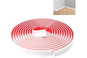 Lifuncren 3 mètres Moulage Flexible en Triangles Auto-adhésive, Adhésif Bandes de Calfeutrage en TPE pour Moulure Plafond, Moulure Adhesive Pour Bords de Murs, Sols, Carreaux, Armoires (Blanc,12x9 mm)