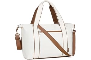 KONO Bolso de Viaje, Impermeable con Bolsillo Húmedo para Gimnasio y Fin de Semana, Bolso de Mano Ligero para Hombre y Mujer, Debajo del Asiento