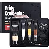 VANERIA Body Concealer Kit, Tattoo Concealer, Long Lasting Body Makeup Waterproof Tattoo Cover,For Age Spots &amp; Birth Marks, H