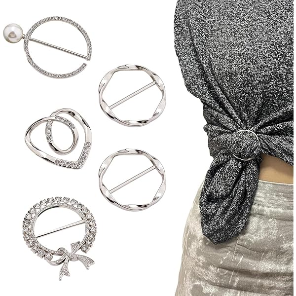 6 Clip Per Maglietta E Sciarpa - Ferma Foulard In Metallo, Design Rotondo E Colorato - Foto 4