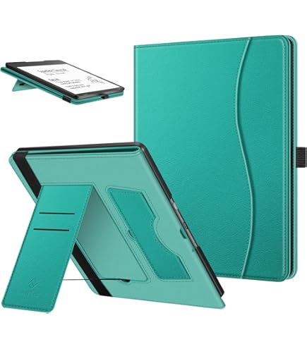 Ayotu driebladige hoes voor Kindle Scribe (versie 2024/2022) - Premium PU-leren hoes met penhouder, automatisch in-/uitschakelen, alleen voor Kindle Scribe 10,2, huidgrijs