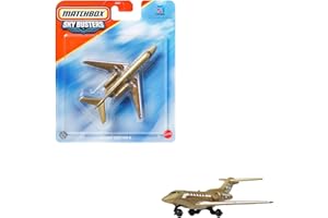 Matchbox Sky Busters Avión de juguete, helicóptero, transbordador espacial, reactor u otra réplica de avión con ruedas o hélices giratorias (Estilos surtidos, un modelo aleatorio), JDJ05