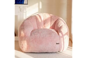 MAXYOYO Sittsäck för vuxna, snäckform, saccosäck, soffa med mjuk fyllning, bäddsoffa, fuskpäls, sittsäck för sovrum, vardagsr