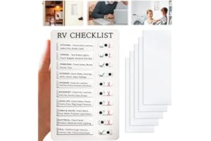 YANMUCY Rv Checklist Memo Tavole Di Plastica Con 5 Fogli Vuoti My Chores Checklist Messaggi Bacheca Assistenza Agli Anziani Blocco Di Pianificazione Attività Giornaliera Fai Da Te Lista Quotidiana