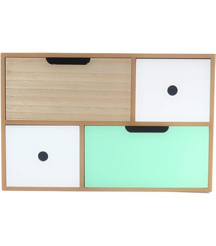 Scaffale Decorativo In Legno Con 3 Scomparti - 32x11x8,7 Cm - Foto 8