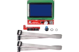 ALMOCN 3D Drucker Reprap Smart Controller LCD 12864 Graphic Smart Display Controller Board mit Adapter und Kabel für RAMPS 1.4 Reprap 3D Drucker Kit