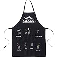 Tablier BBQ Drôle Avec Capuche Et Poches - Cadeau Rigolo Pour Barbecue, Noël Ou Fête Des Pères | Style Décontracté