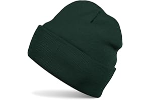 styleBREAKER Unisex Beanie Mütze einfarbig | Klassische Feinstrick Winter Strickmütze mit breitem Umschlag | Elastische Beanie in vielen Farben für Damen und Herren