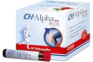‎CH ALPHA CH-Alpha PLUS Kollagen Trinkampullen – mit Hagebuttenextrakt & Vitamin C für gesunde Gelenke und Knorpel | Monatskur 30 Ampullen | glutenfrei, laktosefrei, ohne Gentechnik