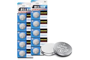 CHEFFS CR2032 Batteries - 10PCS 3V Lithium Coin Cell CR20...