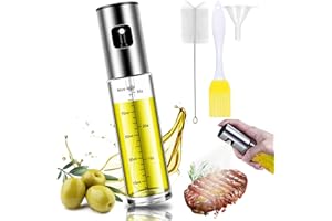 BETA NOBLE〖Verstärkte〗Ölsprüher zum Kochen, Öl Sprühflasche, Ölspray zum Kochen, Olivenölsprüher für Salat, Grillen, Backen in der Küche