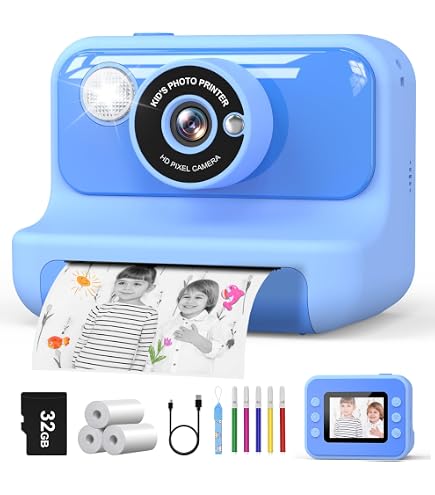 NVIYAM Papier Thermique 57x25mm – Lot De 10 Rouleaux Pour Caméra Photo Instantanée Enfants